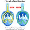 Детская мультяшная анфасовая маска для подводного плавания. Детское силиконовое зеркало для дайвинга. Противотуманное съемное сухое подводное плавание. Полнолицевая маска. Набор масок для подводного плавания.