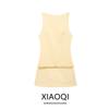 Fashion Style 2024 Autumn New Women's Clothing with Belt Silm Stretch Sleeveless Jumpsuit Skirt 8713777