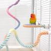 Screw Head Colored Cotton Parrot Pole Flexible Swing Colorful Perch Bird Bite Toy  Climbing