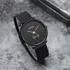 Простые стильные брендовые популярные ультратонкие легкие аналоговые часы деловые водонепроницаемые кварцевые наручные часы 05 [BUREI] мужские мужские