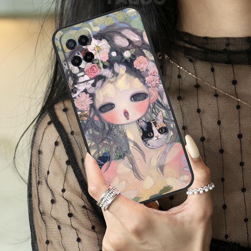 Мультяшный Эстетичный Чехол Aya Takano Для Oppo A80 A60 A40 A17 A57 A77 A74 A54 A94 A78 A98 A18 A38 A58 A96 A76 A16 A15 A5 Pro