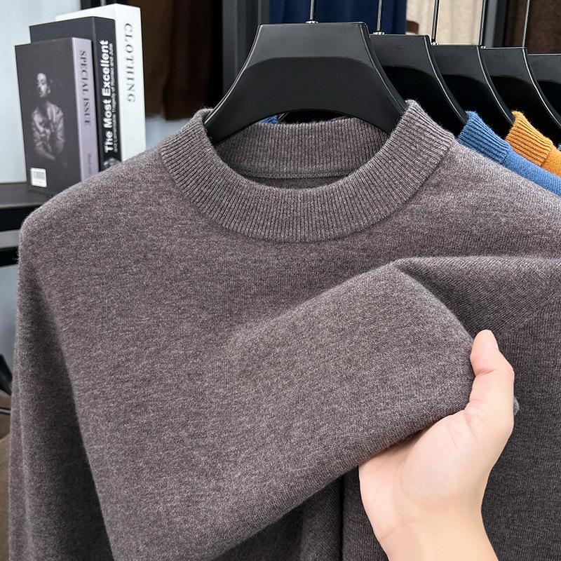 Mainly Promote 360 Grams Of Imported Australian Wool 100% Wool Men'S Leisure Business Versatile Crew Neck Brand
