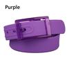 Women Men Belt Adjustable Silicone Candy Color Jelly Rubber Waistband Plastic Buckle