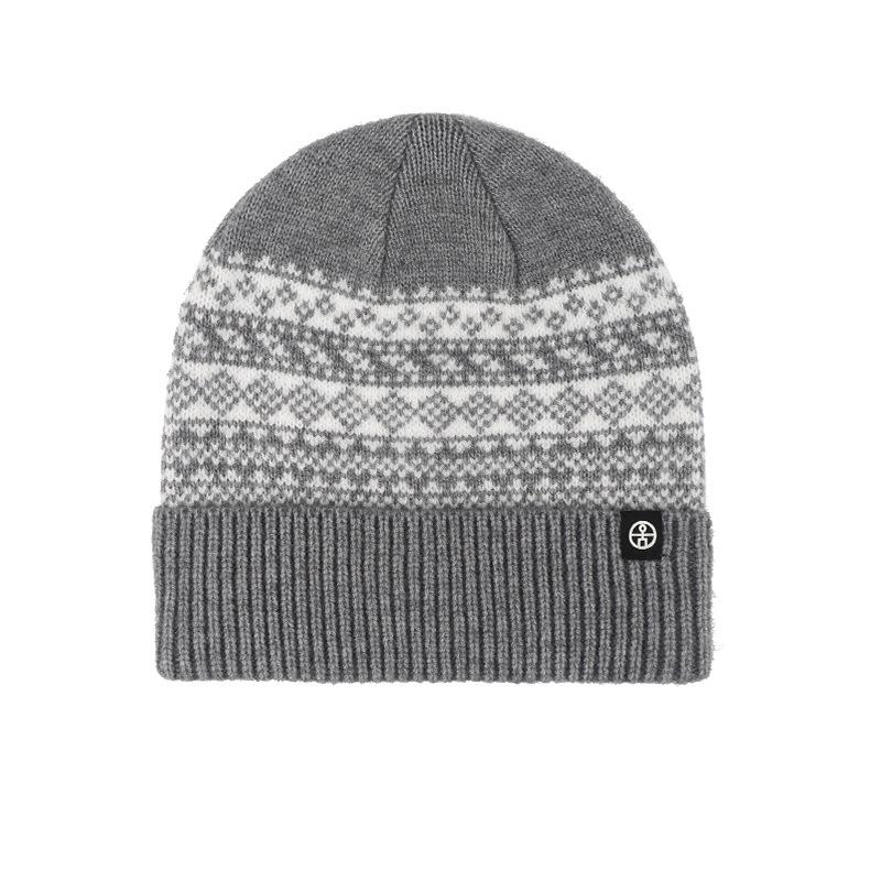 Женская зимняя вязаная шапка Fair Isle с наушниками - теплая, толстая и морозостойкая повязка на голову для отдыха на открытом воздухе