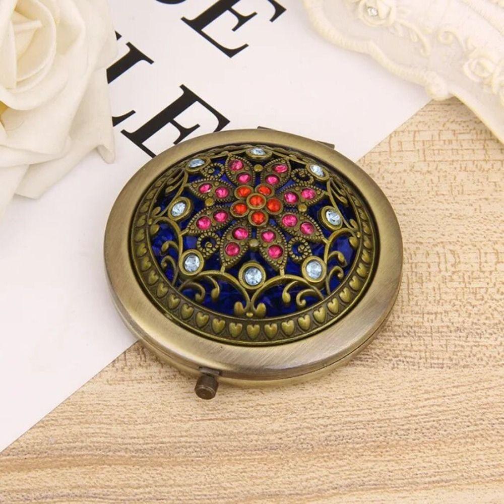 Folding Folding Pocket Mirror Double-sided Round Makeup Mirror Office