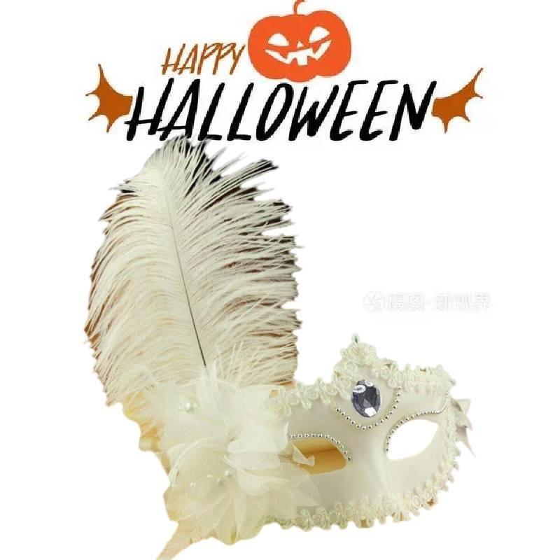 Роскошная маска принцессы на пол-лица с натуральными страусиными перьями, идеально подходящая для выступлений и вечеринок