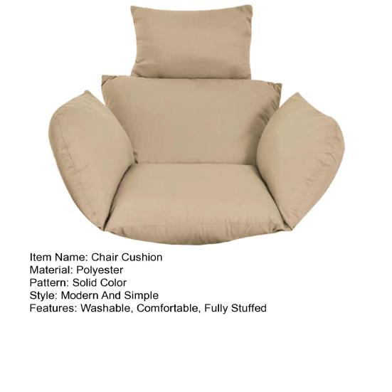 Подушка для кресла-качалки с подголовником, моющаяся, подвесная корзина, замена подушки для сиденья для патио, садового кресла-качалки