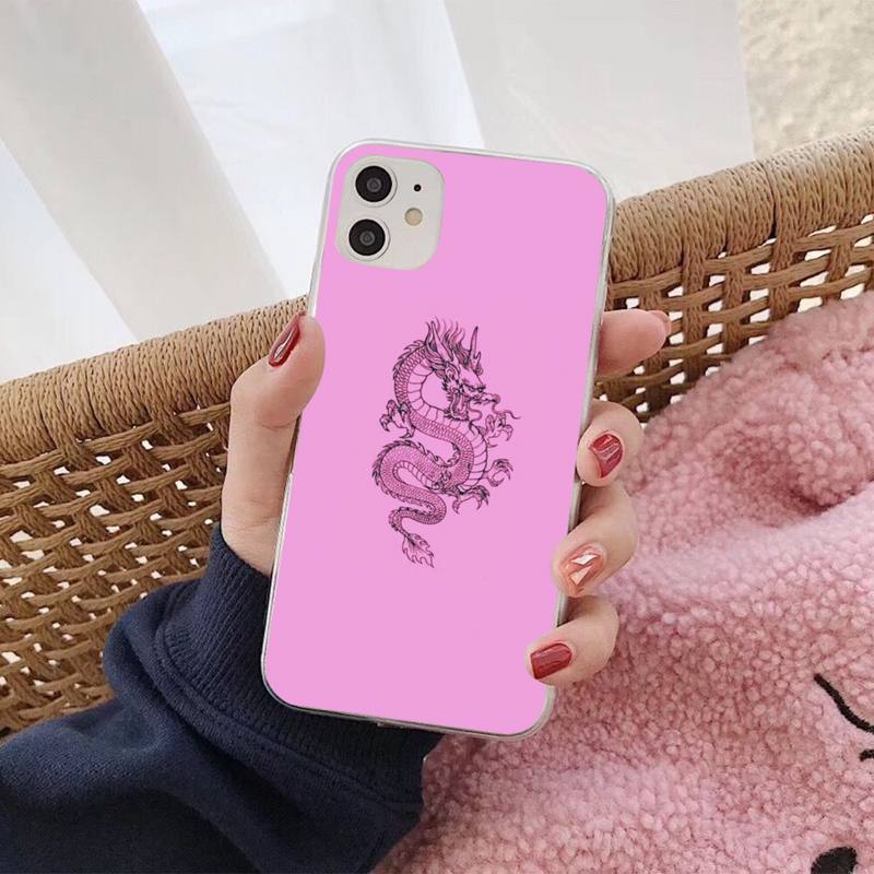 Модный чехол для телефона с рисунком дракона и животным для iphone 13 8 7 6S Plus X 5S SE 2020 XR 11 12 mini pro XS MAX
