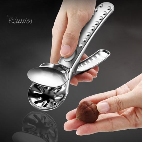 Nutcracker Chestnut Opener Stainless Steel Chestnut Cutter Tool Chestnut Clip Ergonomic Handle Walnut Opener