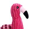 Interactive Fun Pink Flamingo Plush Dog Toy with Chew Rope Cute Sound Effect Suitable for Small to Large Pets
