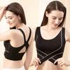 Large Size Sports Underwear Women's Thin Section Without Rims Gather Seamless Adjustable Bra with Front Buckle Beauty Back Fitness Bra Yoga Vest