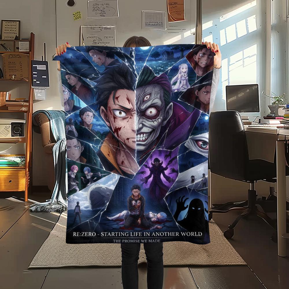 ReZero Starting Life in Another WorldPrint Flannel Blanket, High quality Comfortable for All Seasons, Home Decor, Warmth and Comfort