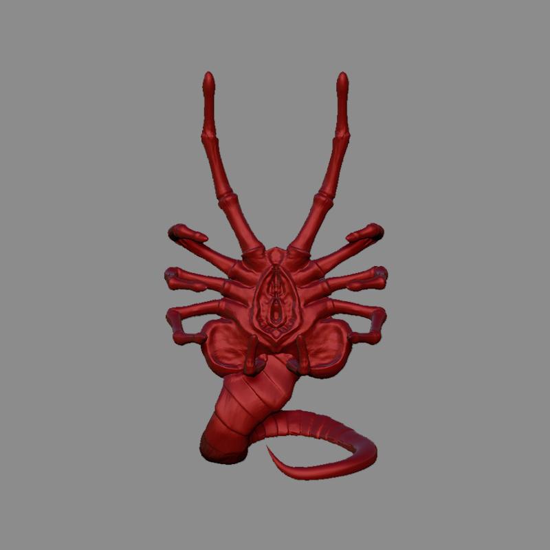 3D Printed Alien Facehugger Holder Ornament Creative Desktop Stand Decoration Collectible Model for Sci Fi Fans Home Decor Gift