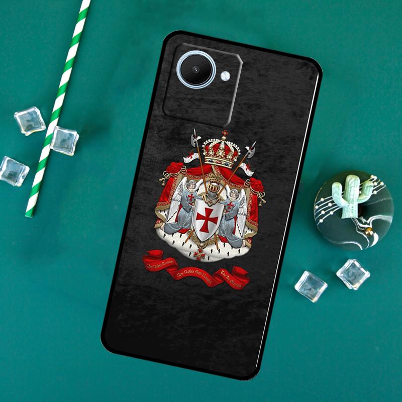 Герб тамплиеров Для Realme 15 Pro GT7 GT6 10 11 12 13 14 Pro Plus C55 C71 C67 C63 C61 C53 C35 C65 C75 Чехол