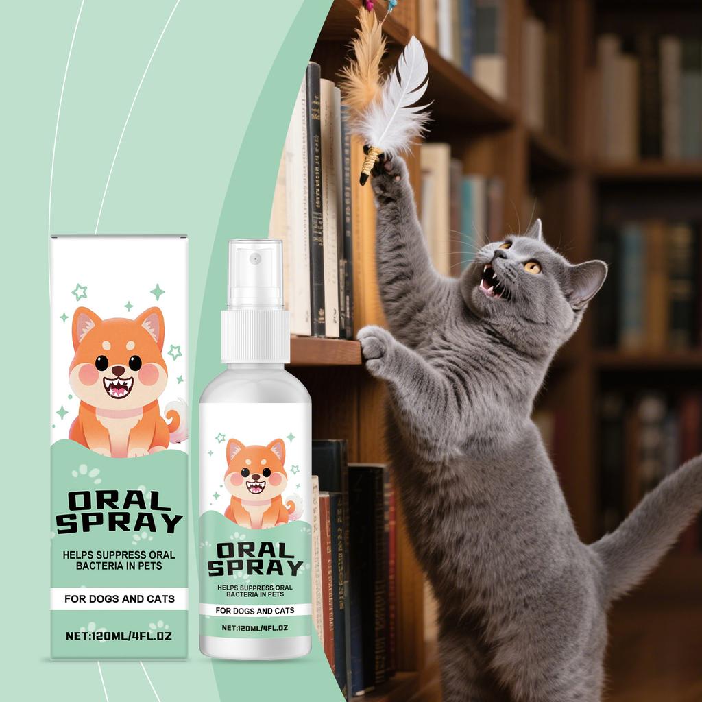 Pet Refreshing Oral Spray Freshens Breath, Eliminates Odors, Promotes Interaction, Is Gentle And Non-irritating,120ml