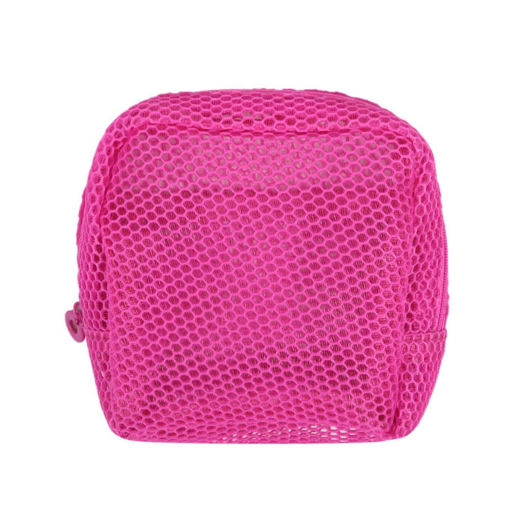 Портативная сетчатая косметичка для губной помады, сумка для хранения ключей, квадратный кошелек на молнии карамельного цвета, держатель для гигиенических салфеток