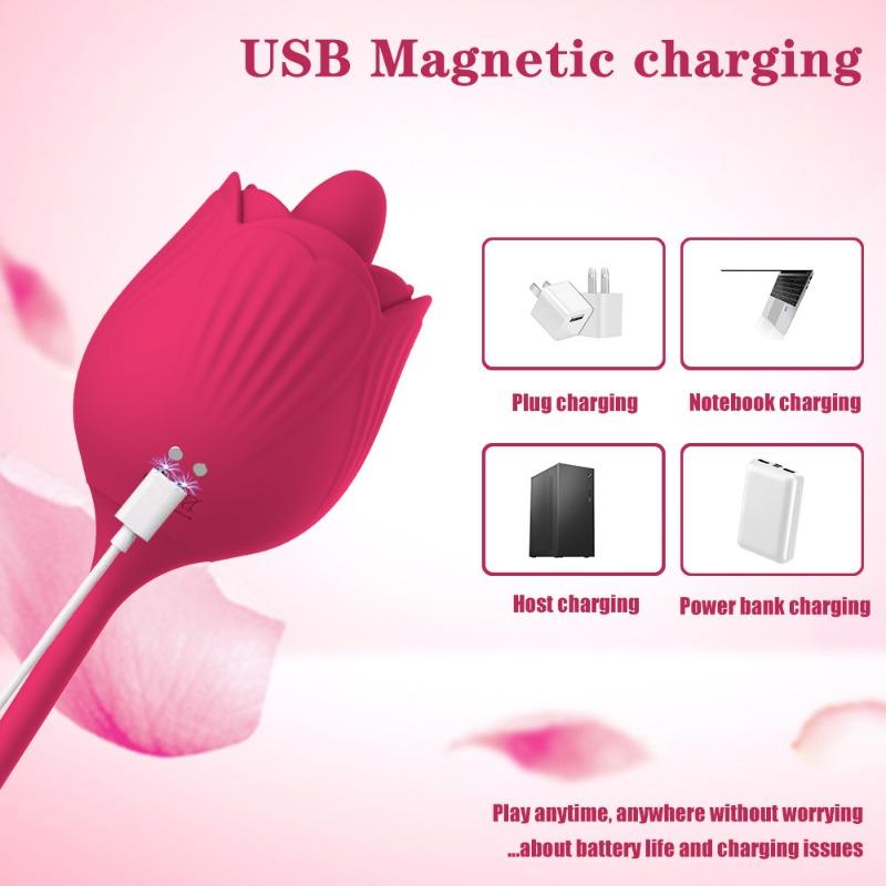 Rose Shape Vagina Sucking Vibrator G-spot Masturbation Nipple Sucker Oral Licking Clitoris Stimulation Sex Toys for Women