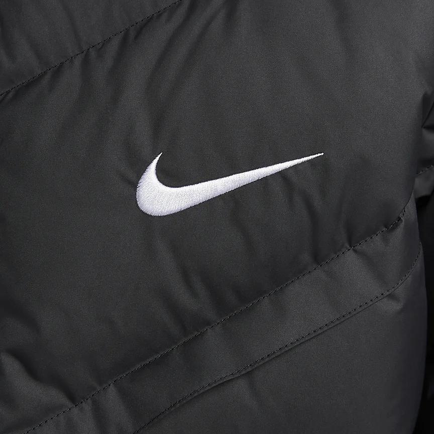 Nike Куртка мужская утепленная ветровка Storm-Fit Windrunner с капюшоном, черная HQ4185-010