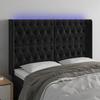 VidaXL LED Headboard Bedroom Furniture Double Bed Accessory Head of Bed Frame Interior Black 3124440