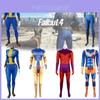 Игра Fallout 4 Синий комбинезон Костюм для ролевых игр Косплей Карнавальный набор Молочный шелк Полиэстер S M L Xl Xxl Xxxl 110 120 130 140 150