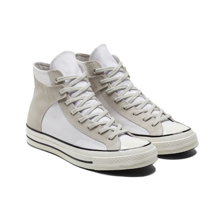 Converse Chuck 70 Crafted Canvas High White Mouse Unisex Sneakers Black A01780C