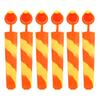 Uxcell Silicone Ice Pop Molds, Set of 6, with Lids, 7.79 Inch Tall, Suitable for DIY Ice Cream Making, Popsicle Pops, Yellow/Orange