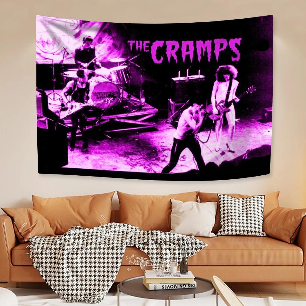 Rock Band CCramps Гобелен Музыкальный Постер Настенное Украшение Спальня Общежитие Декор Вечеринка Или Концерт Ткань для Фона Подарок Другу