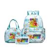Sprunki Teen Student Schoolbag Rhythm Box Cartoon Large Capacity Cute Backpack Three-piece Set 3