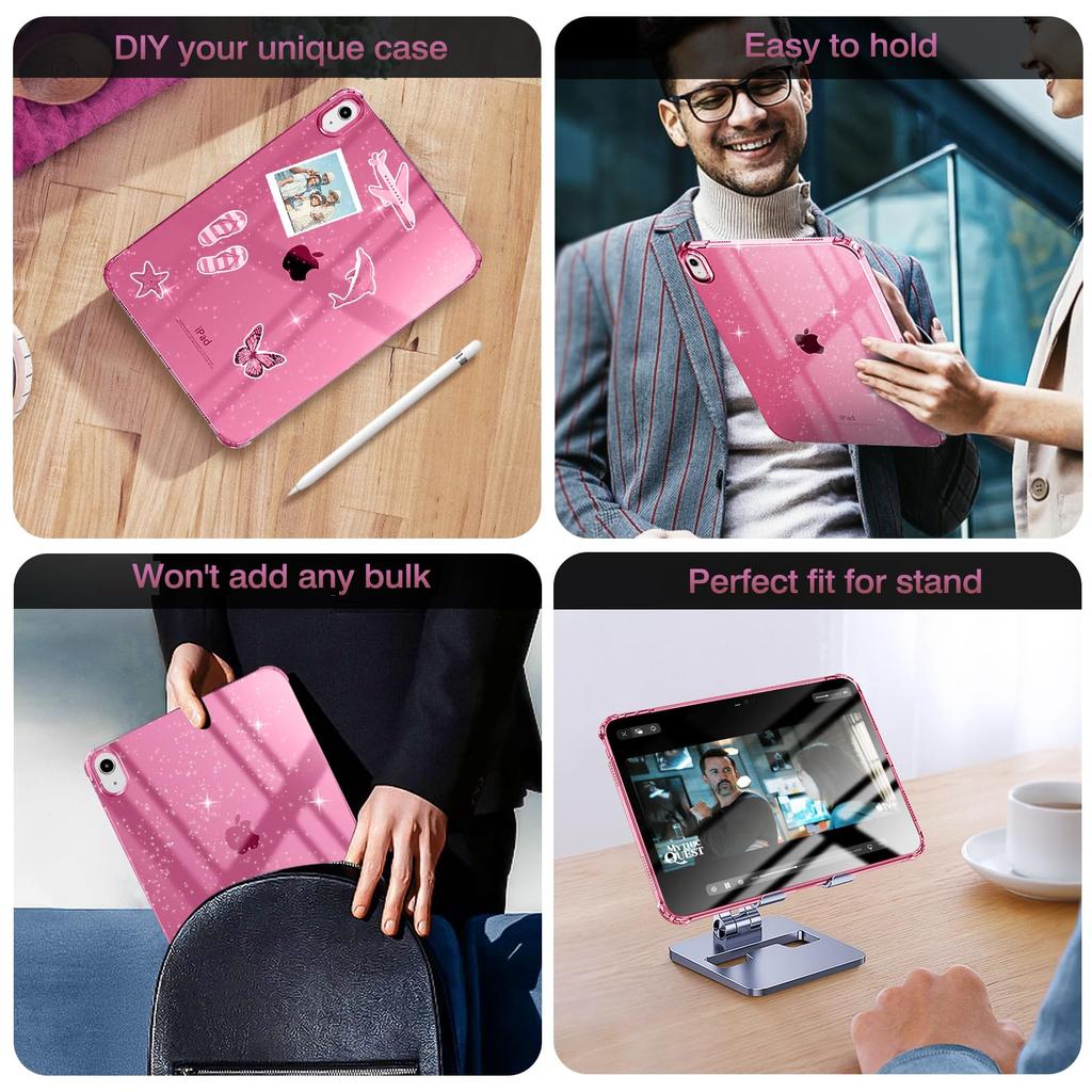 Для iPad 11-го 10-го 9-го 8-го Поколения Air Mini Pro 8.3 9.7 10.2 10.9 11 Переливающийся Блестящий Мягкий Силиконовый Чехол Airbag Оболочка