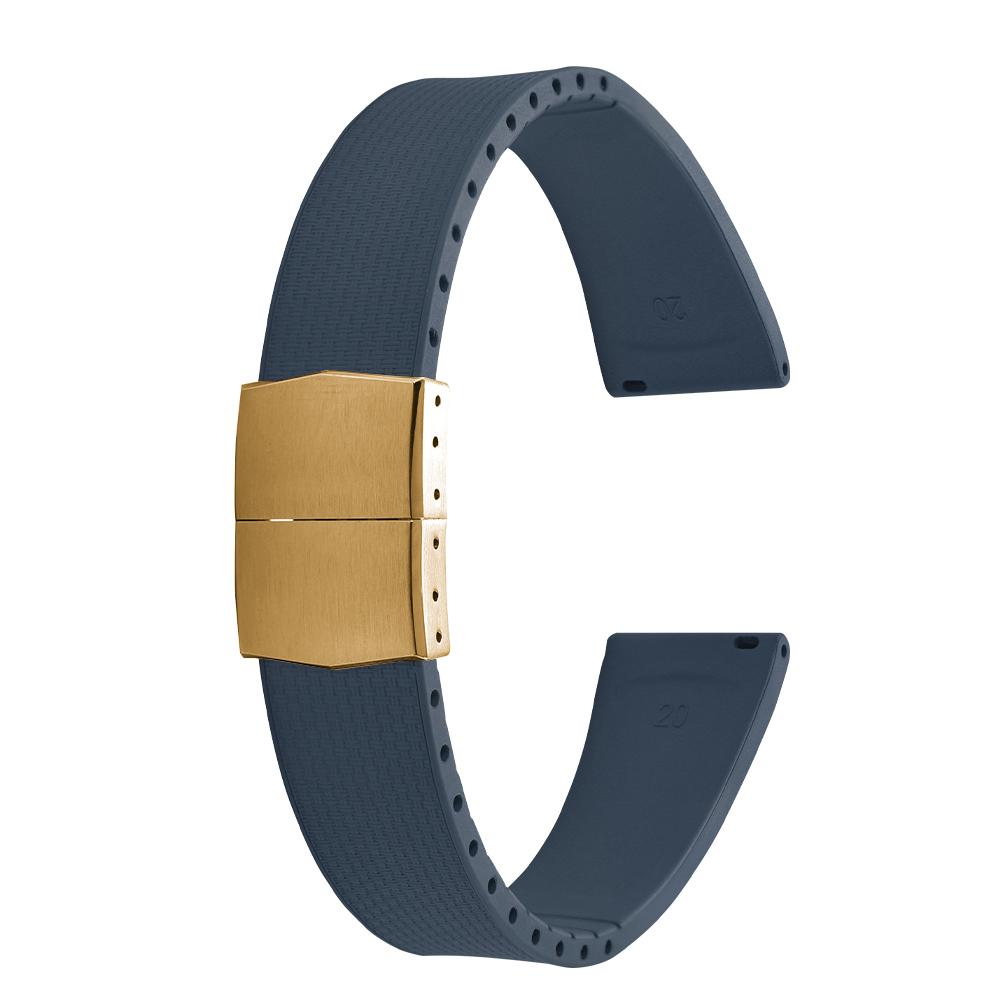 20 мм каучуковые ремешки Delugs CTS Fkm для часов с застежкой-бабочкой 4 цветов Уникальная текстура Быстросъемный ремешок для часов для брендовых часов