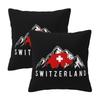 Swiss Switzerland Flag 2 Pcs Square Pillowcase Pillow Cover Cushion Decor Comfort Throw Pillow For Home Car