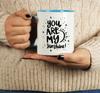 Inkdotpot Керамическая кофейная кружка You Are My Sunshine с цитатами для пары, 11 унций, отлично подходит для годовщины помолвки, бакалавра и девичника