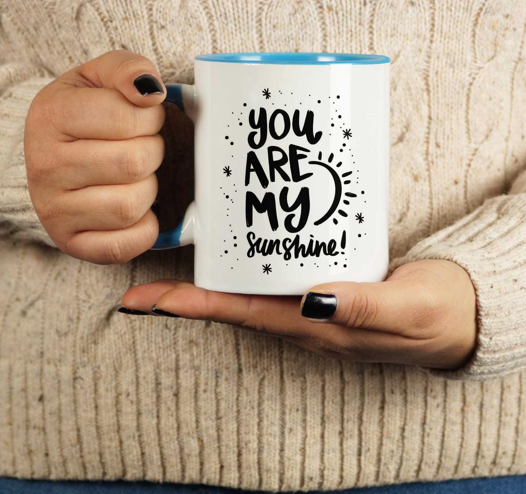 Inkdotpot Керамическая кофейная кружка You Are My Sunshine с цитатами для пары, 11 унций, отлично подходит для годовщины помолвки, бакалавра и девичника