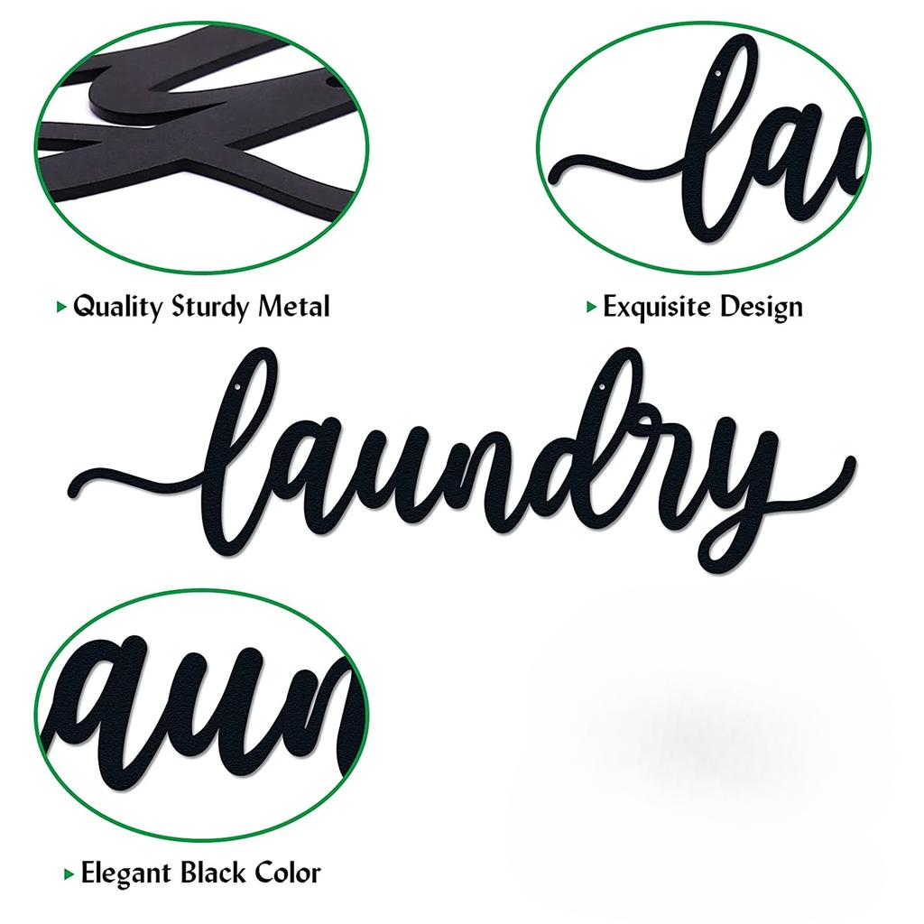 Laundry Room Decor Farmhouse Sign Wall Art Stylish Backdrop for Bathroom & Wash Room Elegant Wall Decoration & Accessories