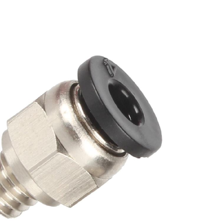 Промышленные Пневматические Адаптеры-Соединители из ПТФЭ, Упаковка 4 шт., Порт с Резьбой PC4 M6, Минимизированная Потеря Потока Воздуха