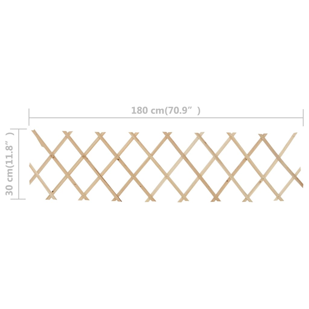 Scissor Fence 5 pcs Spruce Wood 180 x 30 cm