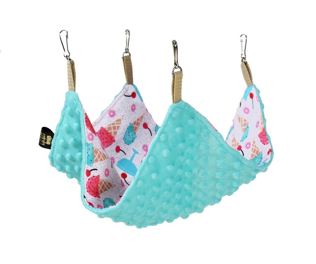 Hammock for Rodents 30X30 Sweets + Mint Minky