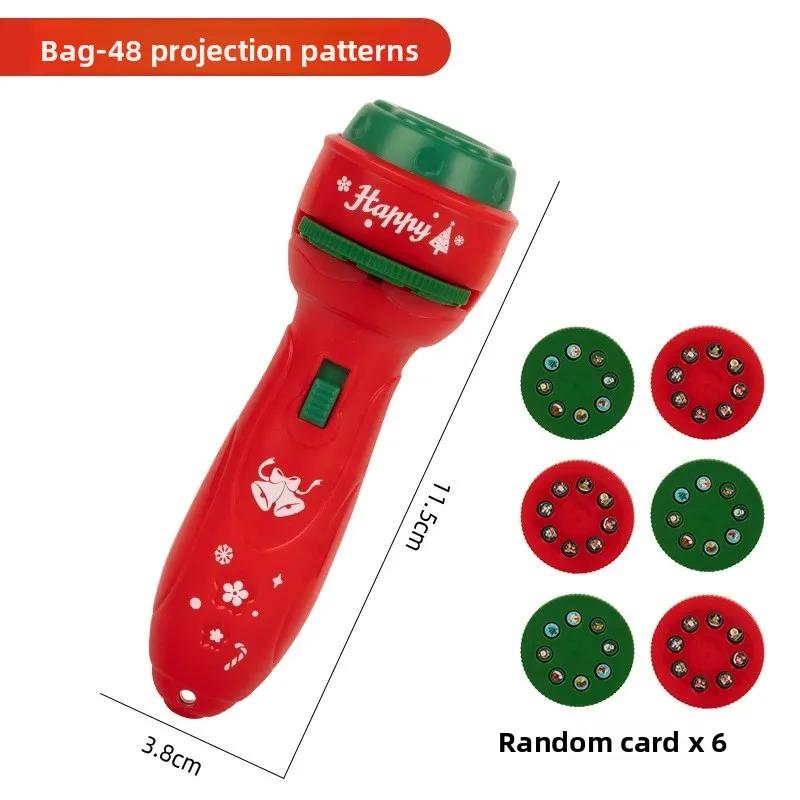 Christmas Cartoon Projection Flashlight Creative Children Flashlight Toy Projector Baby Toys Bedtime Story Book Toy for Kids