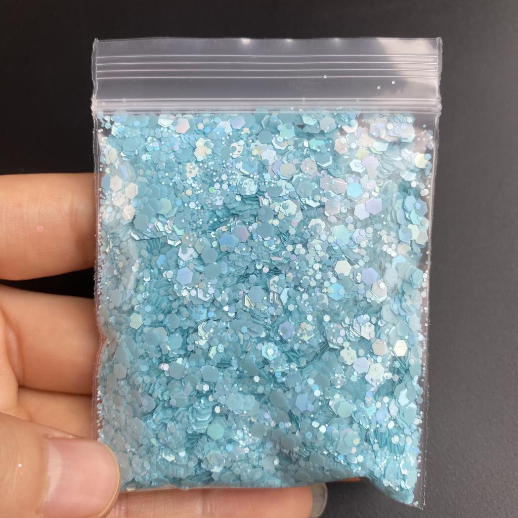 New Holographic Chunky Mix PET Glitter High Sparkling Polyester Macaroon Glitter for Crafts Nails