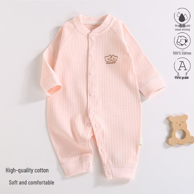2025 New Pure Cotton Baby Jumpsuit for Spring, Autumn, and Winter - Newborn Toddler Inner Wear