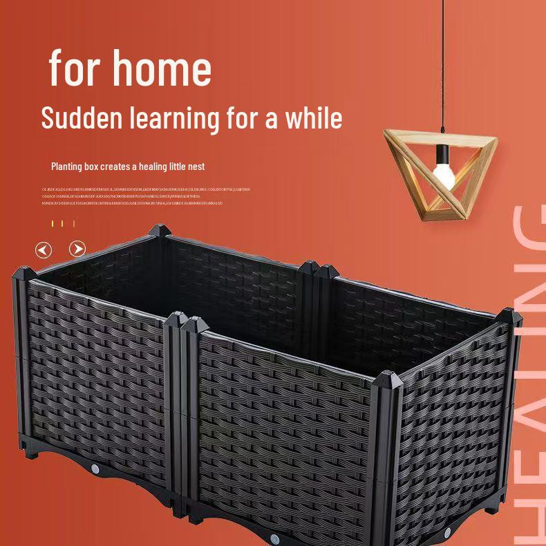 Extra Large Yellow-Edged Rooftop & Balcony Vegetable Planter Box