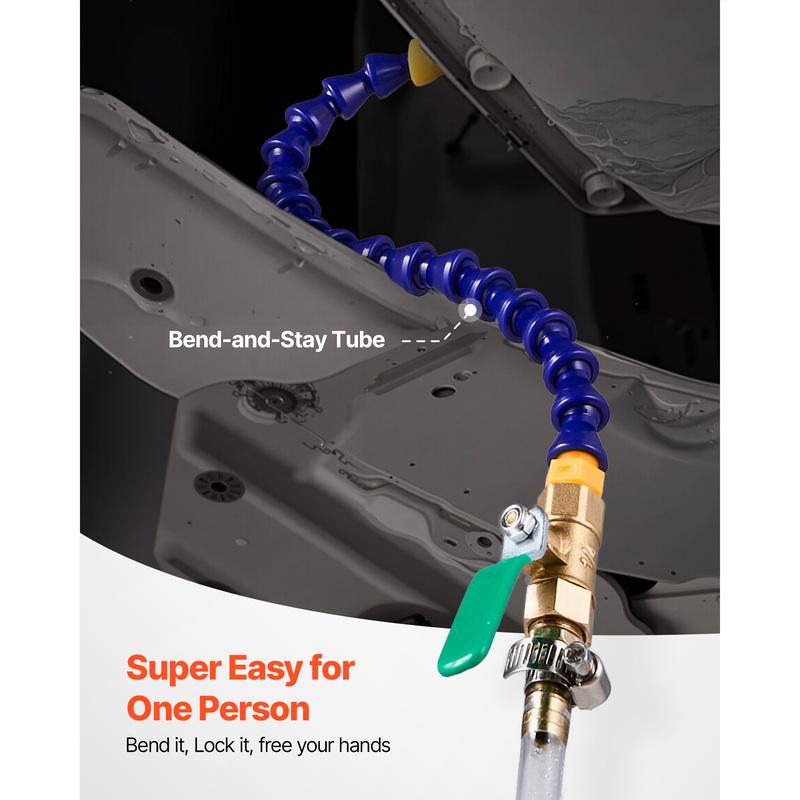 SucceBuy 3 L Transmission Fluid Pump with 47 in Long Horse & HDPE Tank PTFE Tape Automotive Oil Filling System for Cars Boats