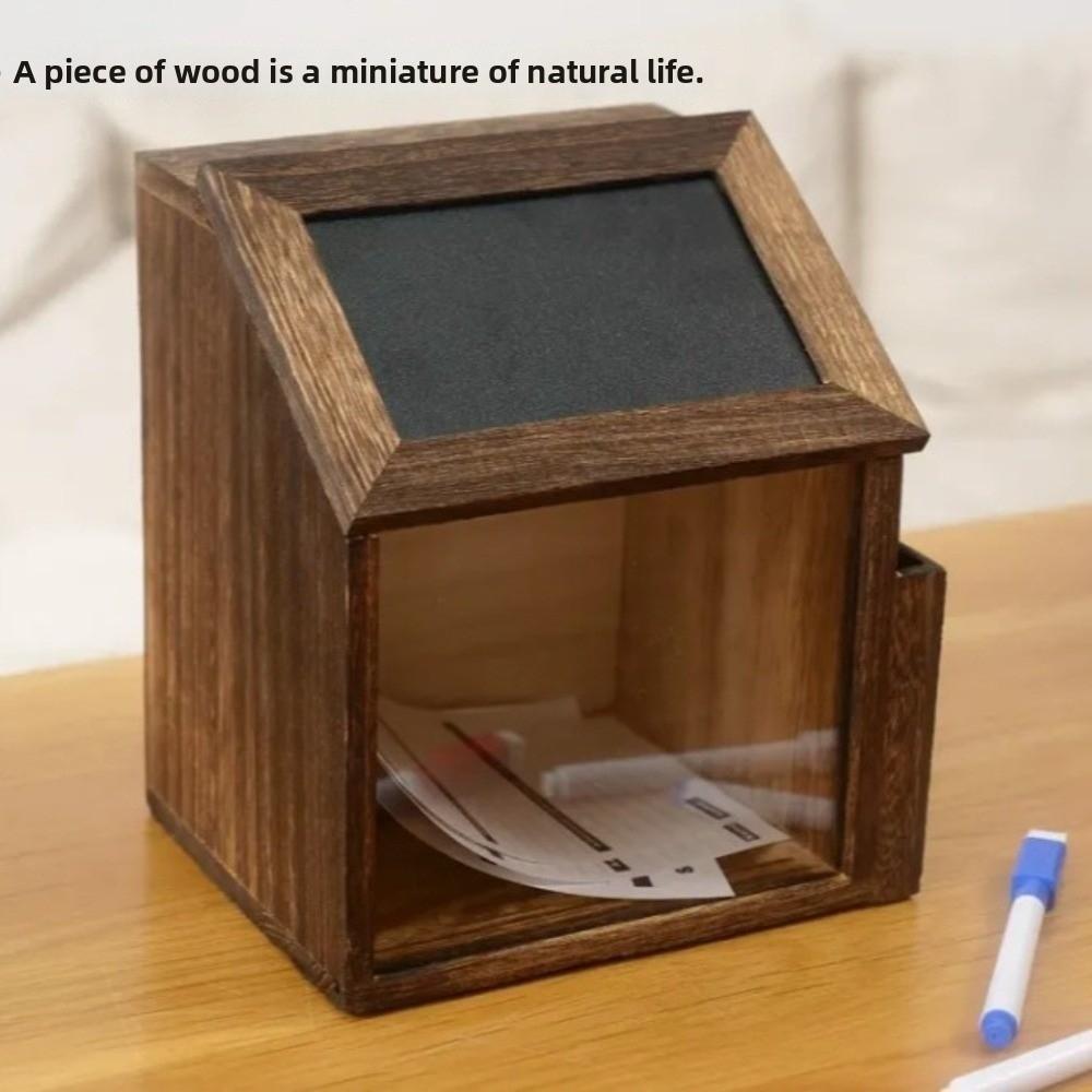 Wooden Letter Box Large Storage Donation Box Retros Suggestion Box Retail