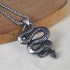 Fashionable Men's Snake Necklace, Hip-hop Antique Titanium Steel Necklace, Trendy Men's Necklace