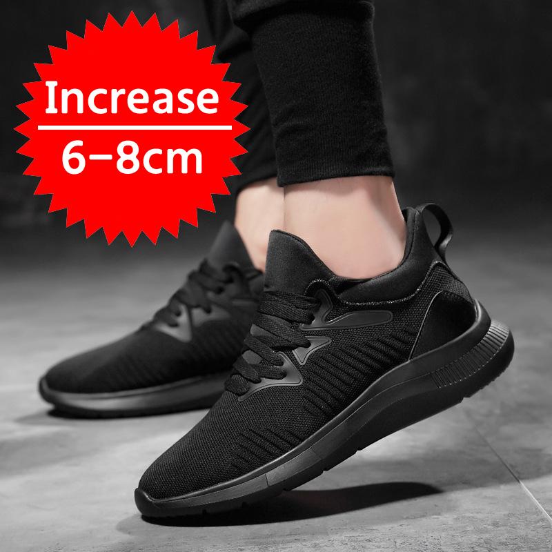 2024 Elevator Shoes Мужские кроссовки с невидимой внутренней частью 6/8 см, увеличивающие рост, летняя спортивная обувь с дышащей сеткой