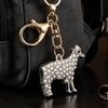 Alloy Keychains Faux Pearl Sheep Keychain, Zinc Lamb Car Key Ring Mini Holder, Handbags Backpacks Charm Decorative Accessory for Women Girls