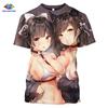 Summer Sexy Body Cartoon Loli Tshirt Man 3D Print Anime Game Azur Lane T Shirt Women Gym Clothing Harajuku Style Top