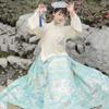 Hanfu qiz Xitoycha uslubdagi mato yozgi ko'ylak Qadimgi Tang kostyumi super peri kostyumi kichkina qizaloq suv parisi malika yubkasi ichki kiyim