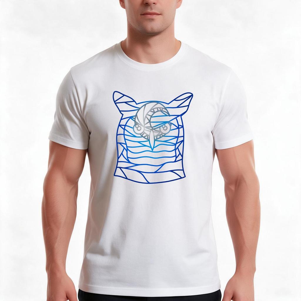 Multicolor Great Horned Owl Tshirt Summer Casual Cotton Tee Oversized Streetwear Tops Vintage Graphic Print 100 Cotton