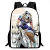 JoJos Bizarre Adventure Cartoon Kids Backpack School Lightweight Ergonomic Double Strap Bag With Printed Design Grades